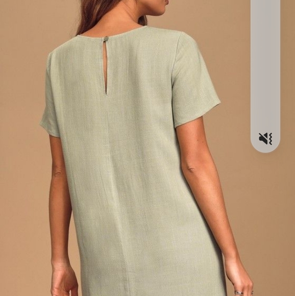 NWT Lulu's sage shift dress with pockets l… - Picture 4 of 12